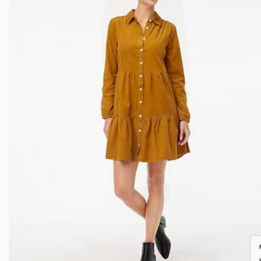 J. Crew Mustard Mini Dress
